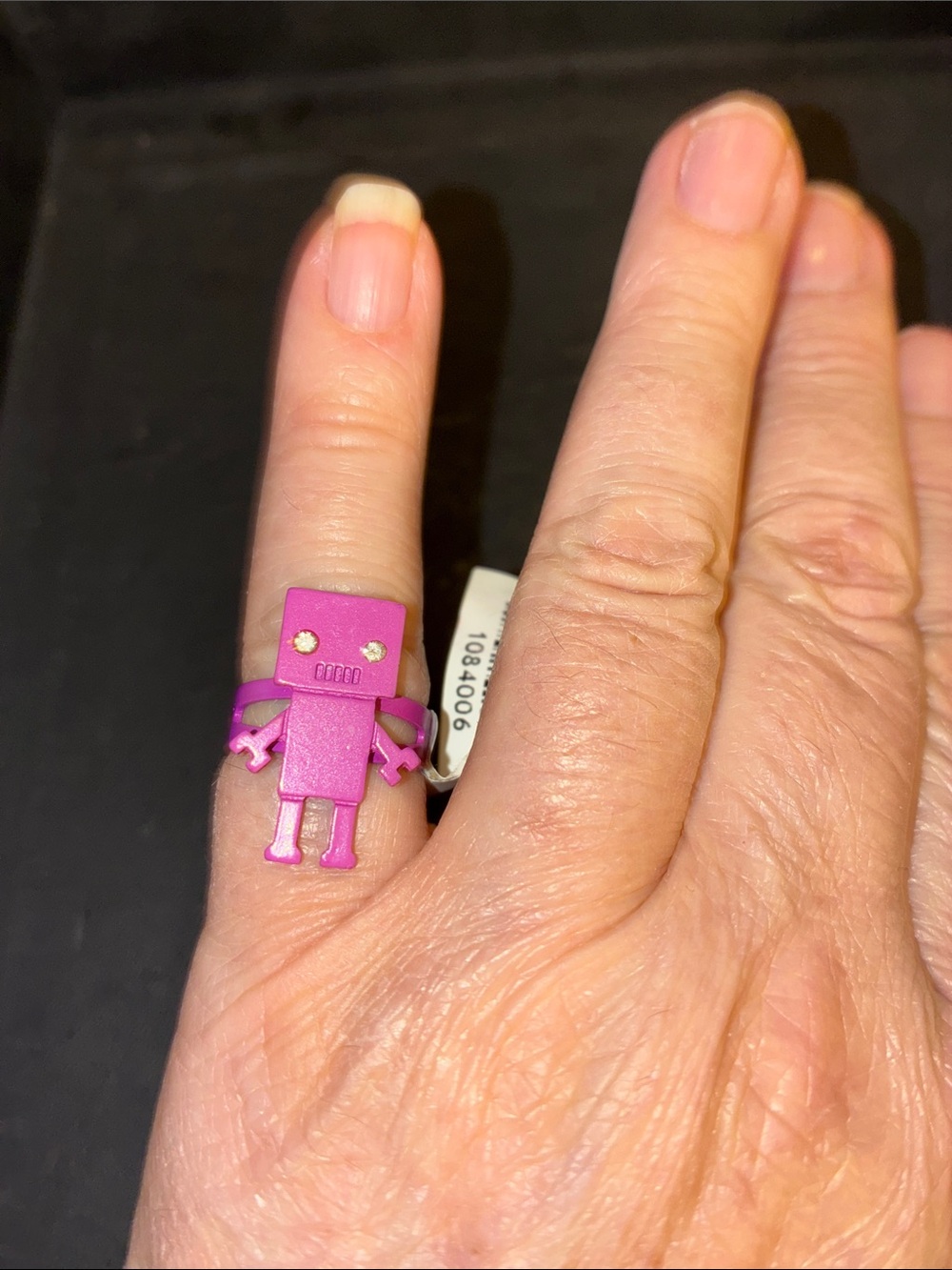 Pink Robot Ring - Fun Adjustable Accessory - Picture 2 of 10